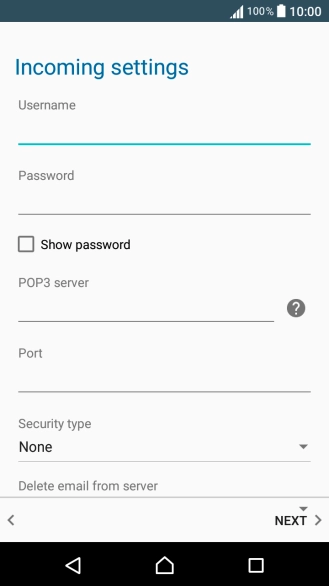 Press the field below 