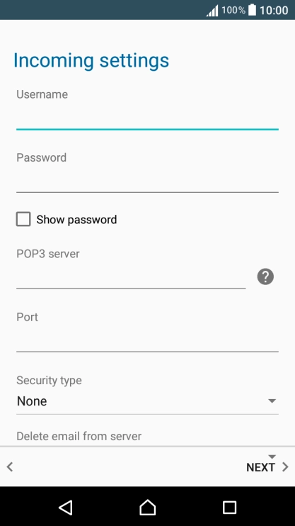 Press the field below 