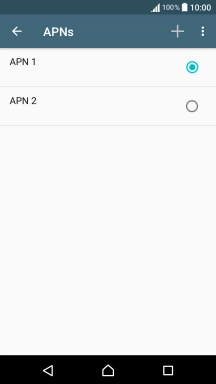Press the field next to the data connection to activate it.