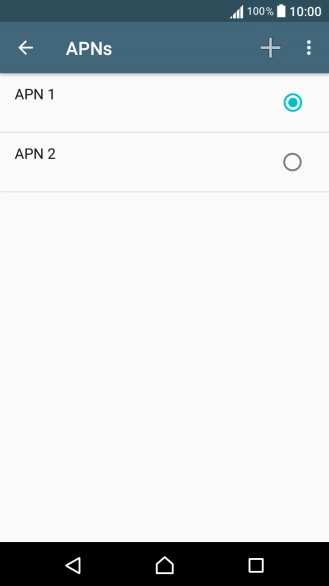 Press the field next to the data connection to activate it.