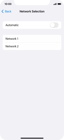 If you turn off the function, press the required network.