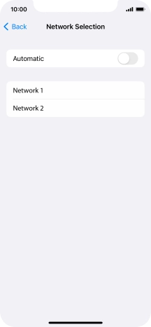 If you turn off the function, press the required network.