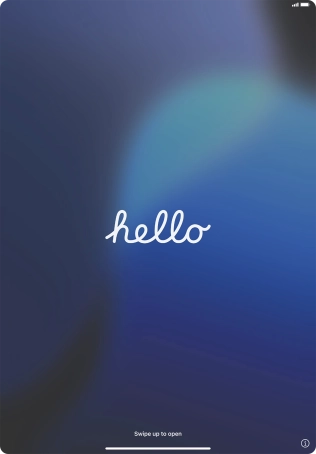 Slide your finger upwards starting from the bottom of the screen.