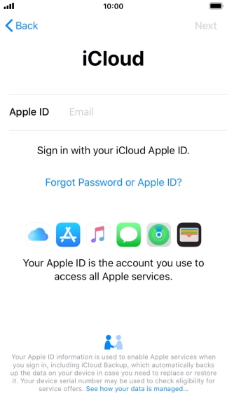 Press the field next to 