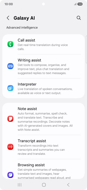 More examples of Galaxy AI usage are now displayed.