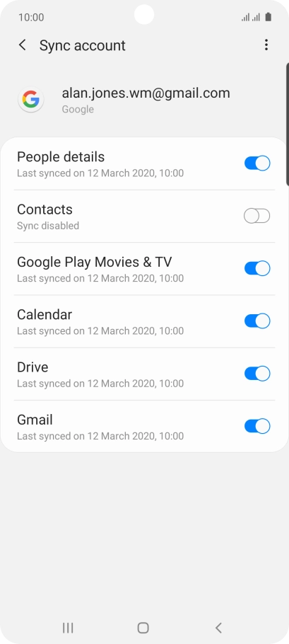 Press the indicator next to 