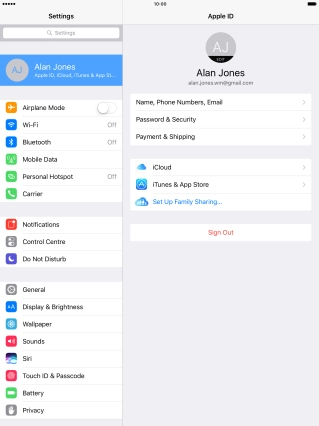 Press the Home key to return to the home screen.
