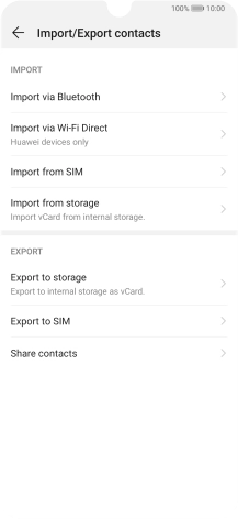 Press Import from SIM.