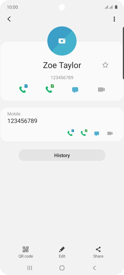 Press the Home key to return to the home screen.