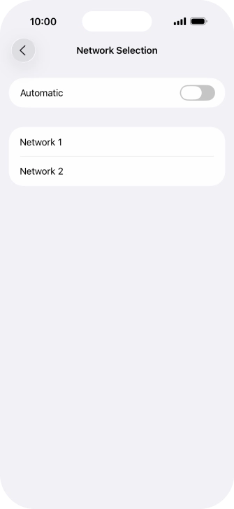 If you turn off the function, press the required network.