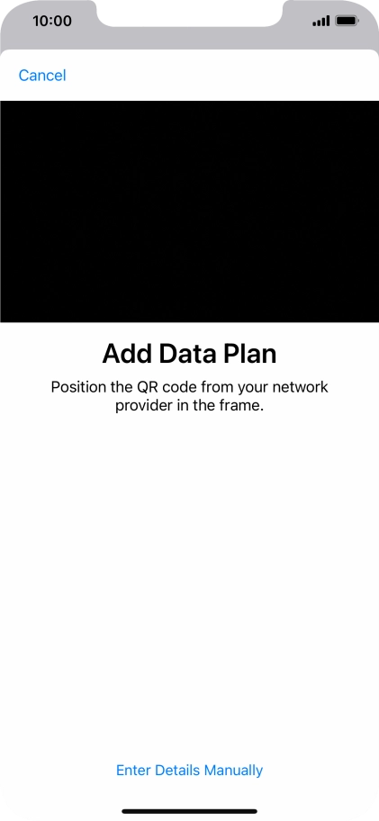 Place the QR code you've received inside the phone camera frame to scan the code.