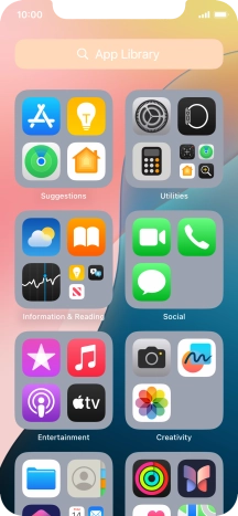 Press the required app.