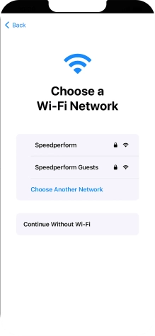 Press the required Wi-Fi network.