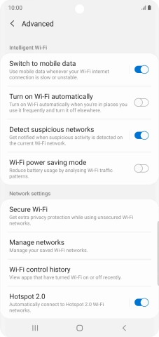 Press the indicator next to 