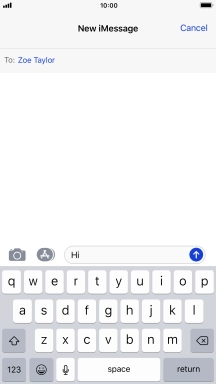Press the send icon.