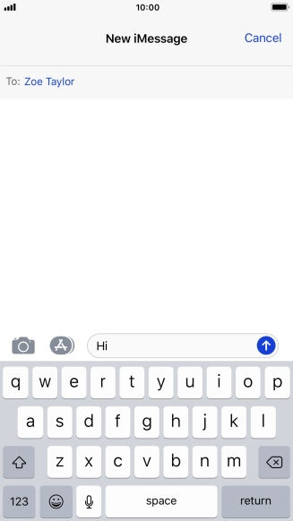 Press the send icon.