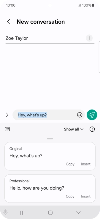 Press the drop down list.