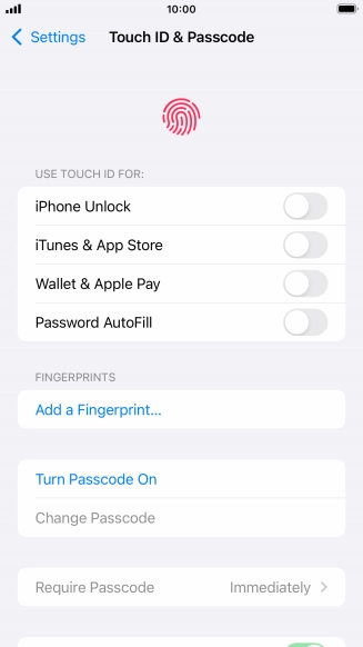 Press Add a Fingerprint... and follow the instructions on the screen to add your fingerprint.