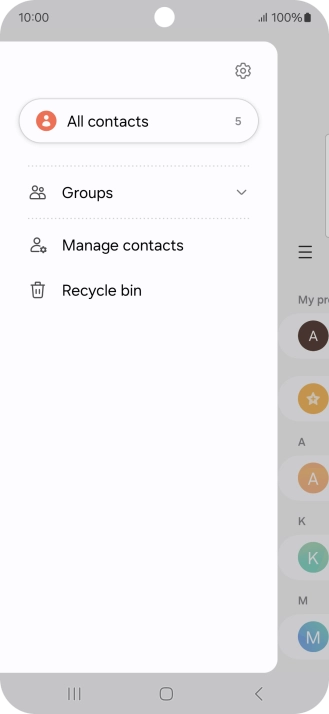 Press Manage contacts.