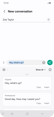 Press the drop down list.