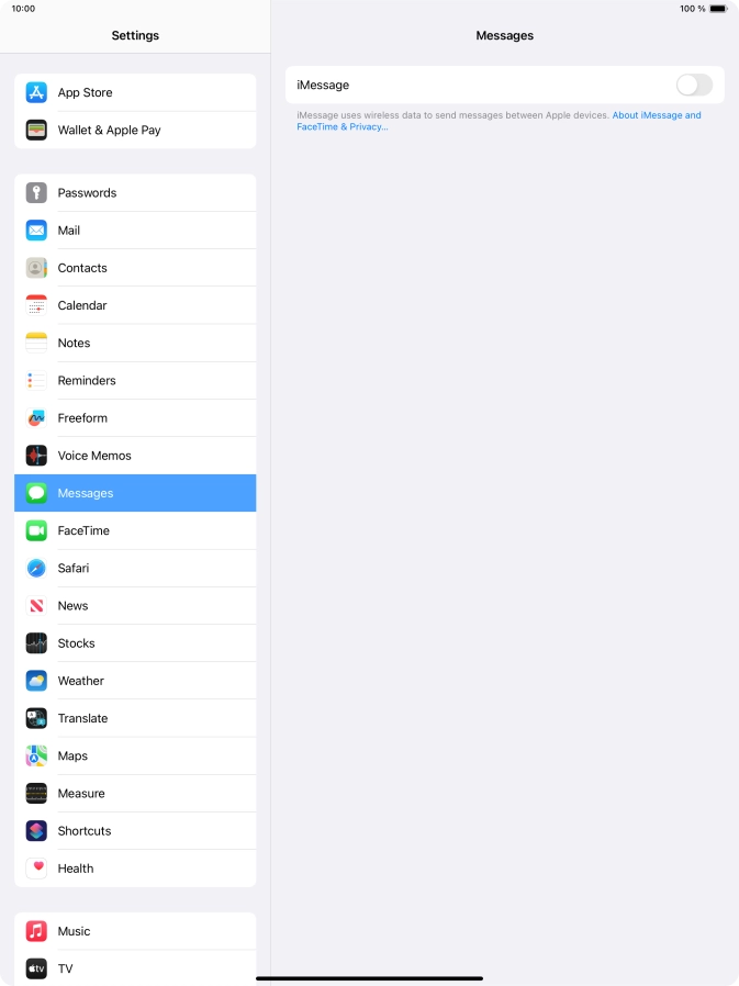 Press the indicator next to 