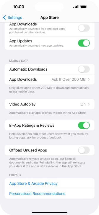 Press the indicator next to 