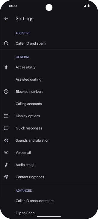 Press Calling accounts.