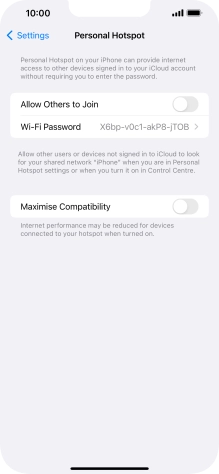 Press Wi-Fi Password and key in the required password.