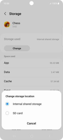 Press the name of the memory card.