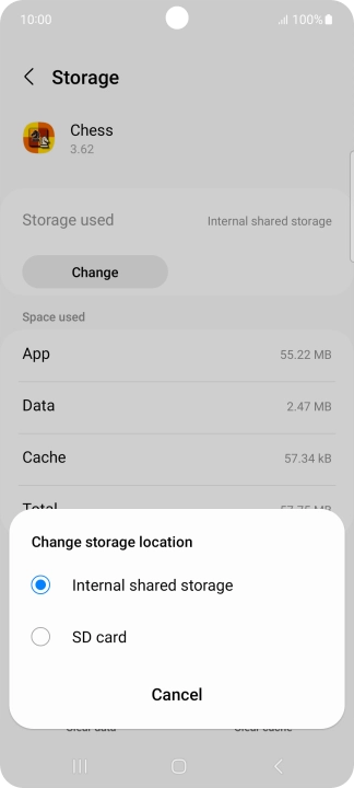 Press the name of the memory card.