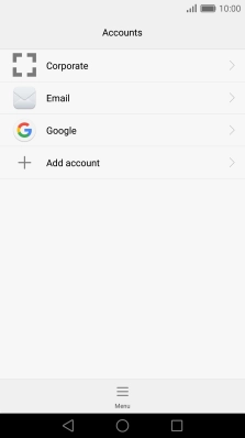 Press the menu icon.