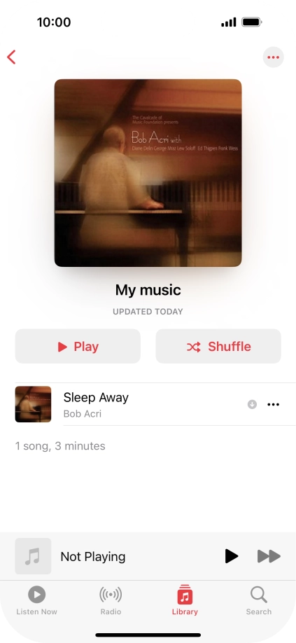 Go to the required category or playlist and press the required audio file.