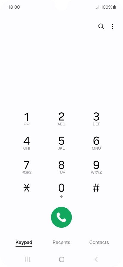 Press the menu icon.
