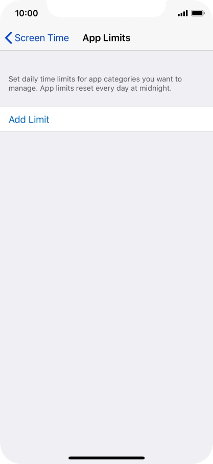 Press Add Limit.