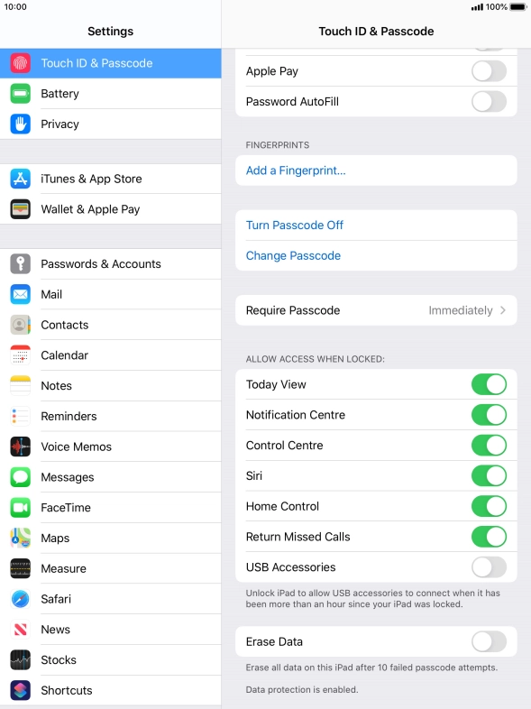 Press the indicator next to 