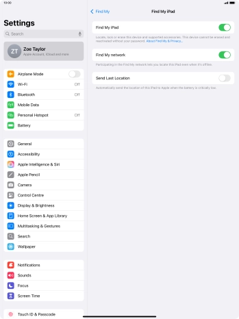 Press the indicator next to 