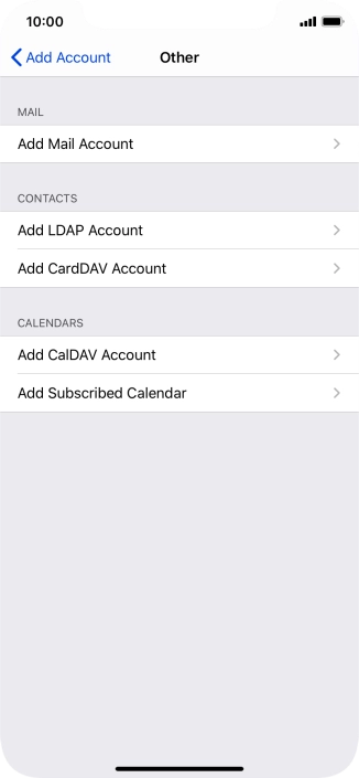 Press Add Mail Account.