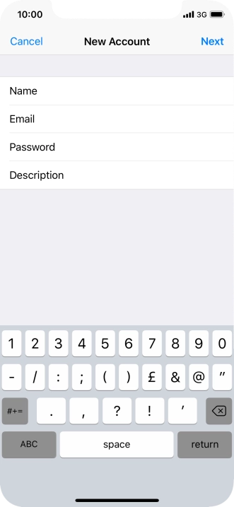 Press Description and key in the required name.
