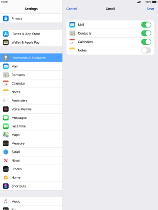 If this screen is displayed, you email account has been recognised and set up automatically. Follow the instructions on the screen to key in more information and finish setting up your tablet.