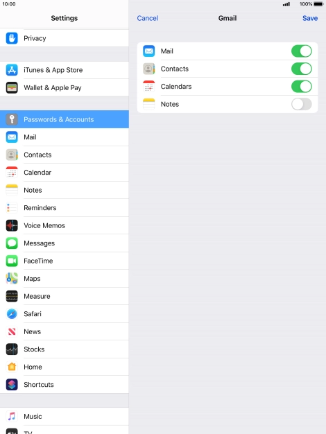 If this screen is displayed, you email account has been recognised and set up automatically. Follow the instructions on the screen to key in more information and finish setting up your tablet.
