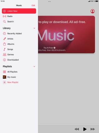 Press the required playlist.