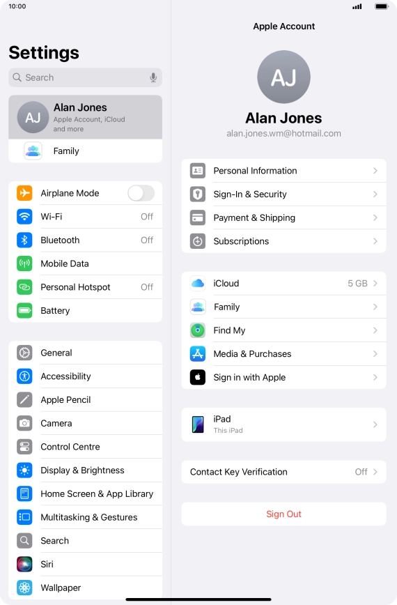 Slide your finger upwards starting from the bottom of the screen to return to the home screen.