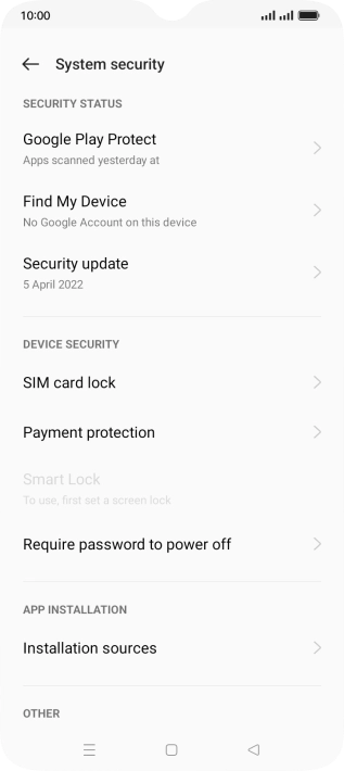 Press SIM card lock.
