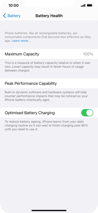 Press the indicator next to 