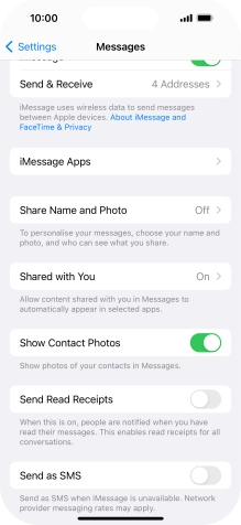 Press the indicator next to 