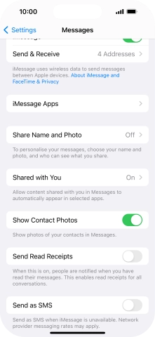 Press the indicator next to 