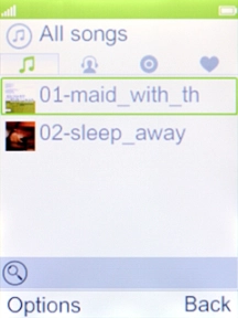 Select the required audio file.