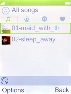Select the required audio file.