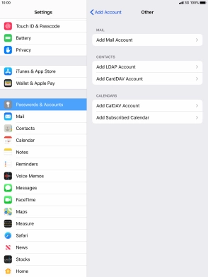 Press Add Mail Account.