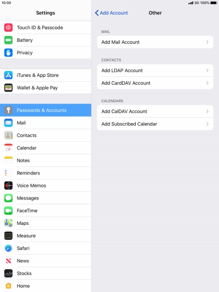 Press Add Mail Account.